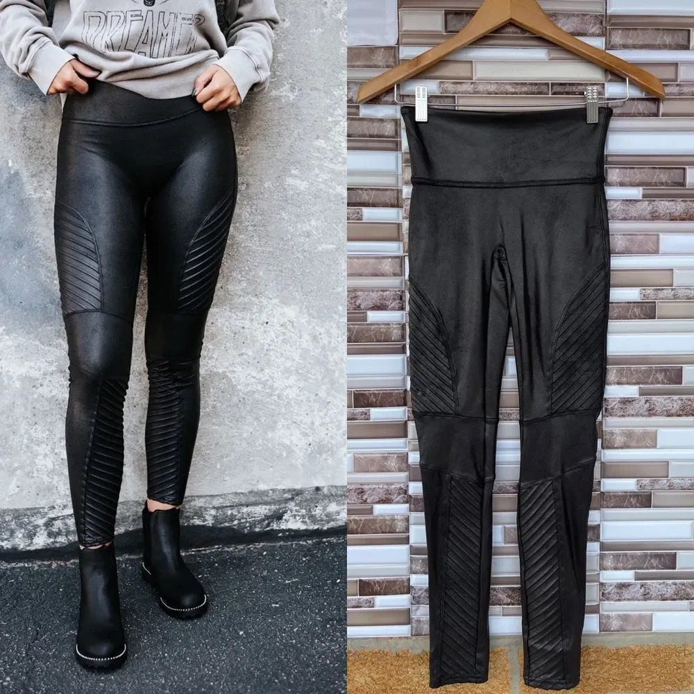 Spanx Faux Leather Moto Legging small